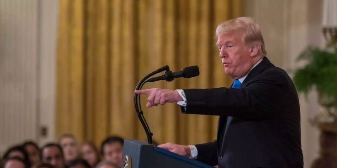 US-Präsident Donald Trump bei einer Pressekonferenz im Weissen Haus.