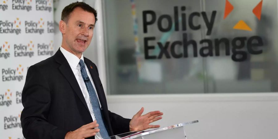 Grossbritanniens Aussenminister Jeremy Hunt bei der Policy Exchange in London.