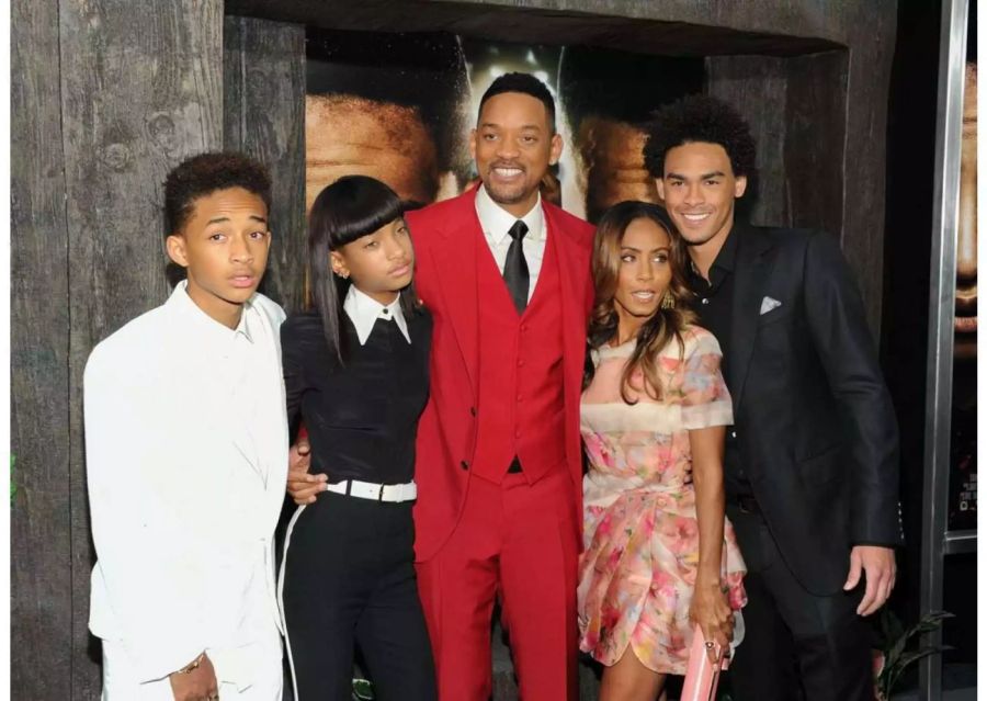 Jaden Smith (ganz links) 2013 mit seiner Familie an der Premiere von «After Earth» in New York.