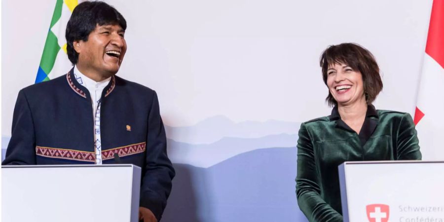 Boliviens Staatapräsident, Evo Morales, ist in der Schweiz zu Besuch.