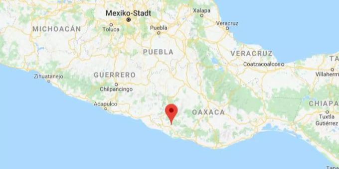 Das Erdbeben ereignete sich 32 Kilometer nordöstlich der Stadt Santa Catarina Mechoacan. Das Erdbeben ereignete sich 32 Kilometer nordöstlich der Stadt Santa Catarina Mechoacan.