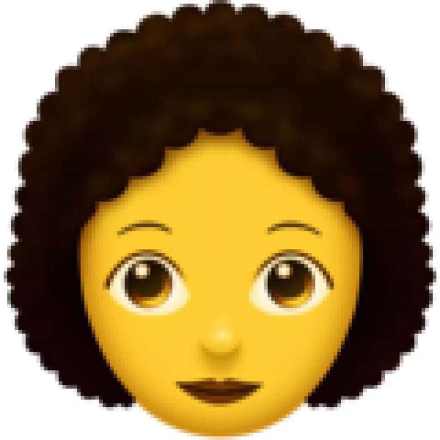 Frau mit Afro