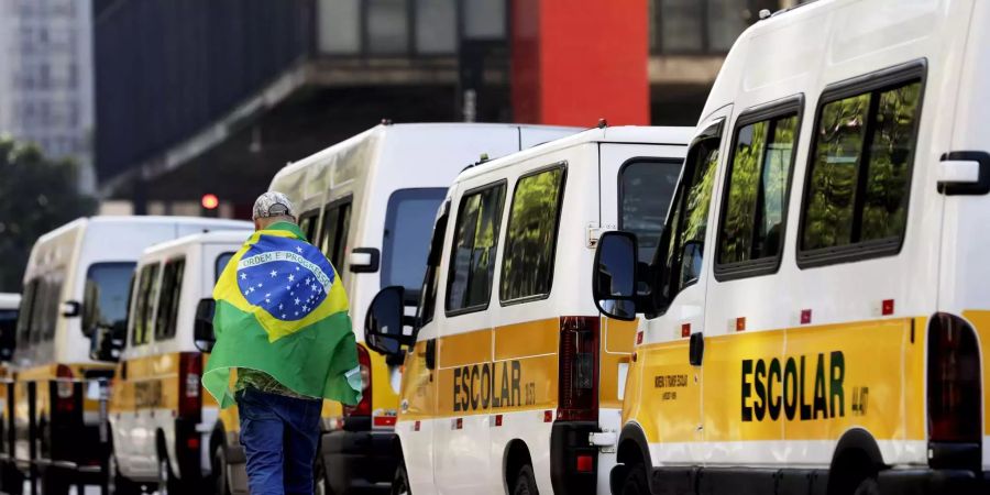 Brasilianische Lastwagenfahrer wehren sich gegen die hohen Treibstoffpreise.