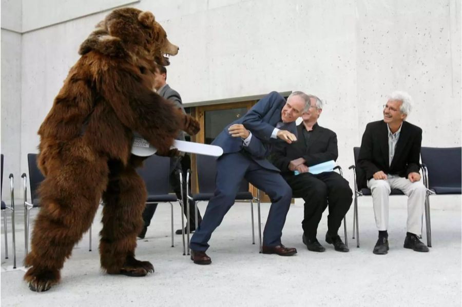 Bei der Eröffnung 2008 mit dabei waren Alt-Bundesrat Moritz Leuenberger und Andrea Hämmerle (rechts).