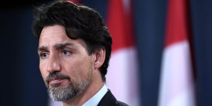 Justin Trudeau, Premierminister von Kanada, spricht während einer Pressekonferenz. Nach dem Flugzeugabsturz im Iran