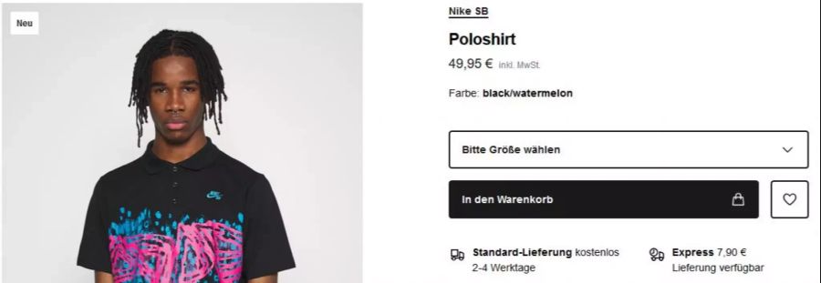 Nike SB kostet bei Zalando in Deutschland 49.95 Euro.