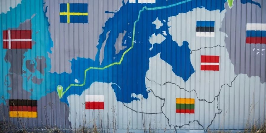 Verlauf der Nord-Stream-Pipeline durch die Ostsee.