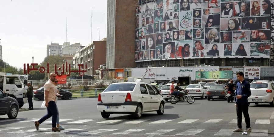 Werbeplakat in Teheran