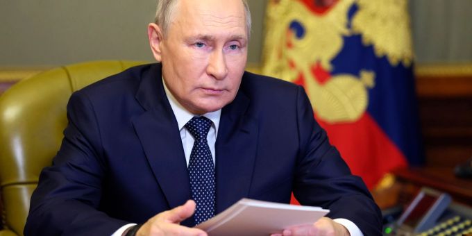 Wladimir Putin, Präsident von Russland. Wladimir Putin, Präsident von Russland.