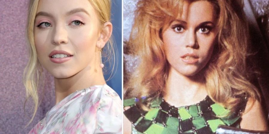 Sydney Sweeney (li.) wird die Nachfolgerin von «Barbarella» Jane Fonda.