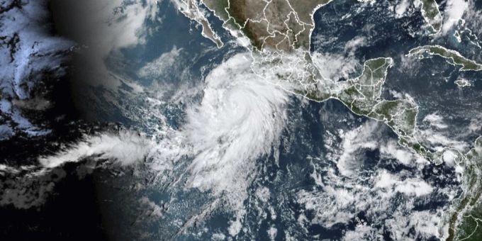 Ein Satellitenbild vom 17. August zeigt Hurrikan «Hilary» vor der Küste Mexikos. Hurrikan Hilary