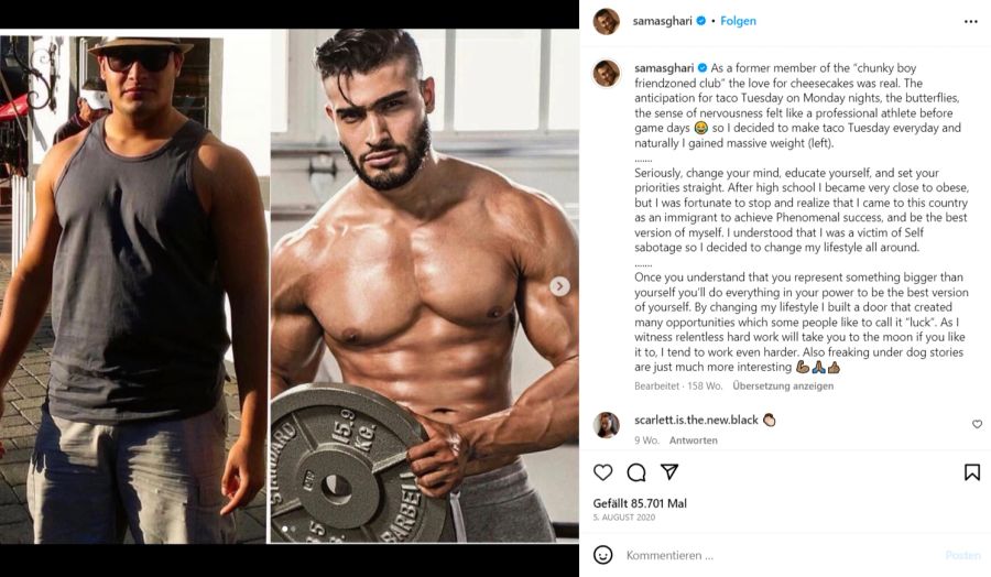 Sam Asghari war früher mollig – heute trägt er Sixpack.