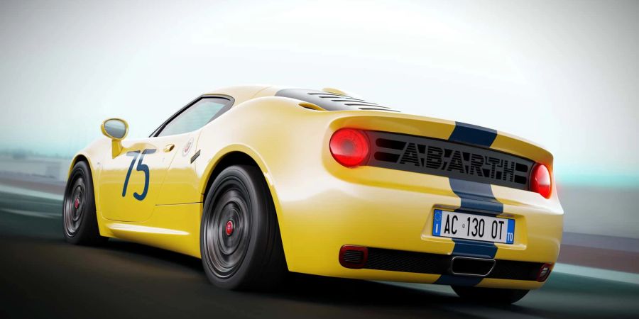 Abarth Classiche 1300 OT, Alfa-Romeo 4C-Basis, Heck mit Auspuffanlage