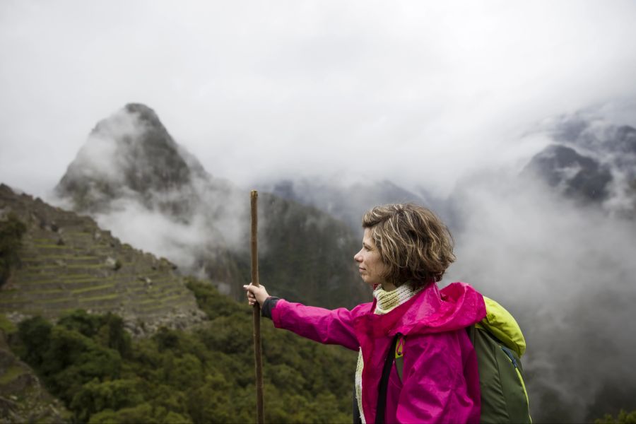 Wanderin, Touristin in Machu Picchu