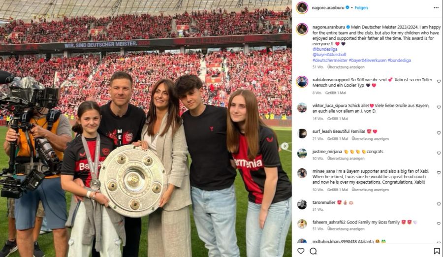 Vor einem Jahr feiert sie mit ihrer Familie und ihrem Mann den Meistertitel.