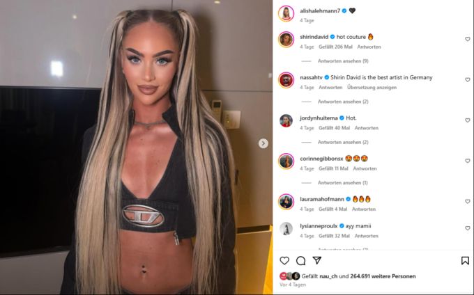 Alisha Lehmann hat auf Instagram über 16 Millionen Follower. Alisha Lehmann