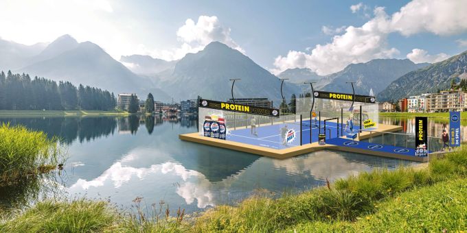 Arosa eröffnet einzigartiges Padel Pop-Up auf dem Obersee. Arosa