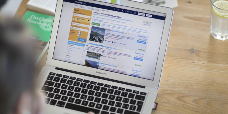 Booking.com laptop
