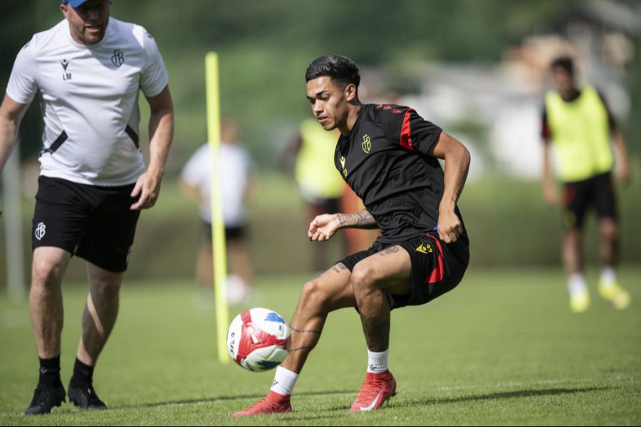 Der Coach im Training in Schruns (Ö).