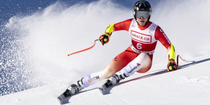 Lara Gut-Behrami beim Heim-Super-G in St.Moritz. Lara Gut-Behrami