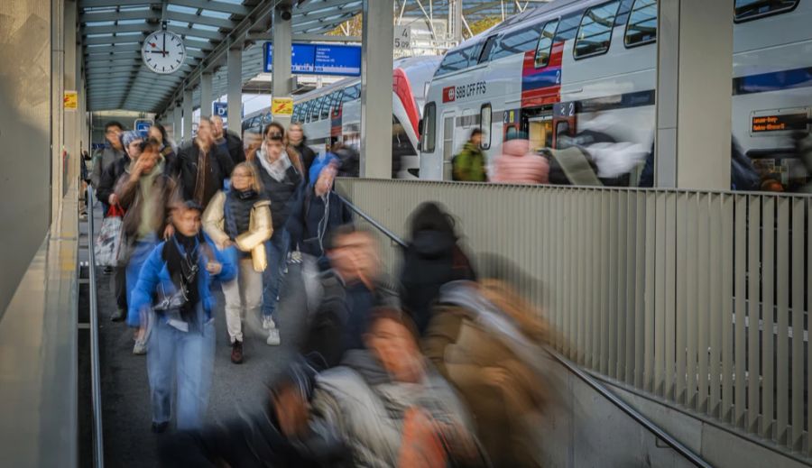 Bei der SBB stösst das angekettete Touri-Gepäck auf wenig Verständnis. Die Koffer würden in Gepäckablagen gehören.