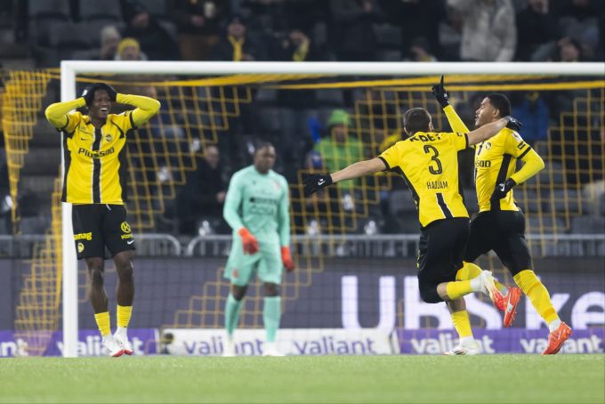Der Traumtreffer von Rayan Raveloson für YB gegen Sion bringt sogar die Teamkollegen zum Staunen. YB Rayan Raveloson Sion