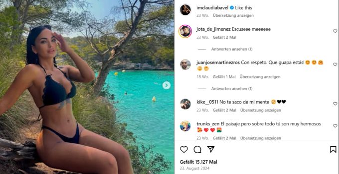 Claudia Bavel hat auf Instagram über 250'000 Follower. Claudia Bavel