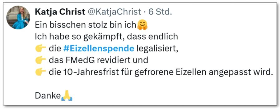 Katja Christ Fortpflanzungsmedizingesetz FMedG