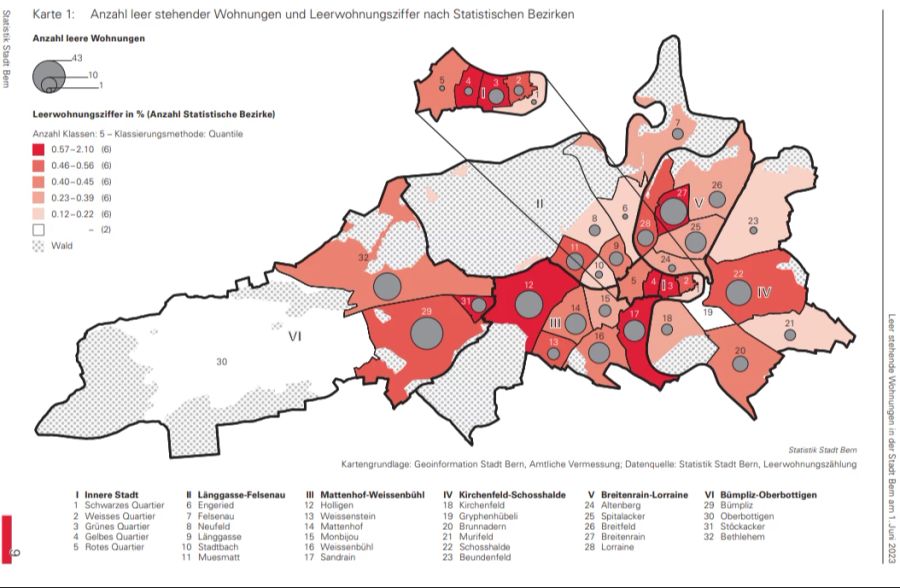 Die von Urs besichtigte Wohnung im Ostring befand sich im Berner Stadtteil IV. Es gibt noch prekärere Orte bezüglich freier Wohnungen. (Stand 2023)