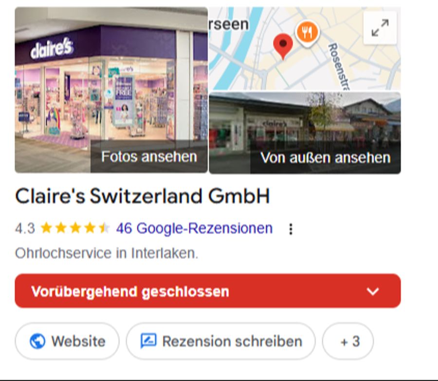 Und auch die Filiale im Berner Oberländer Tourismus-Hotspot Interlaken ist inzwischen zumindest «vorübergehend geschlossen».