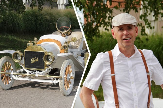 Patrick Bischoff und sein 114-jähriger Ford