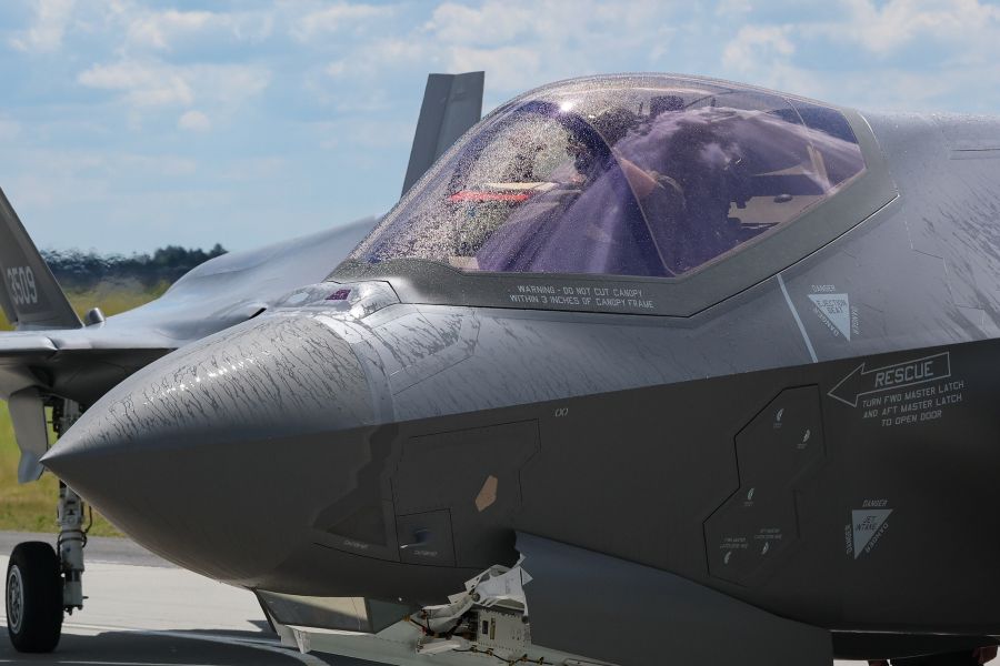 Ein F-35-Kampfflugzeug der polnischen Luftwaffe. (Symbolbild)