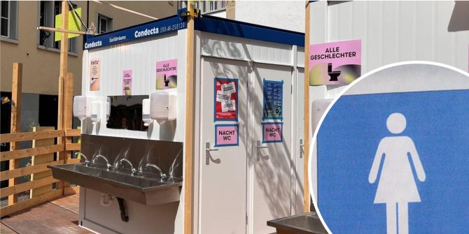 Frauen, die ein separates WC suchen, werden ganz links fündig.