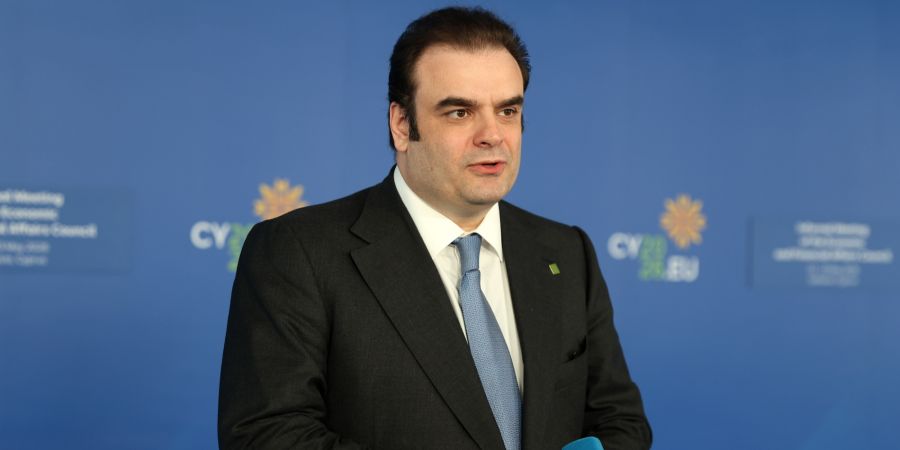 Der Eurogruppenpräsident Kyriakos Pierrakakis