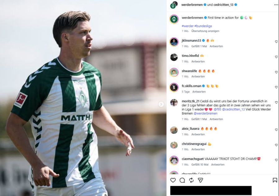 Cedric Itten Werder Bremen