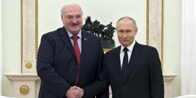 Alexander Lukaschenko traf Wladimir Putin in Moskau. Lukaschenko