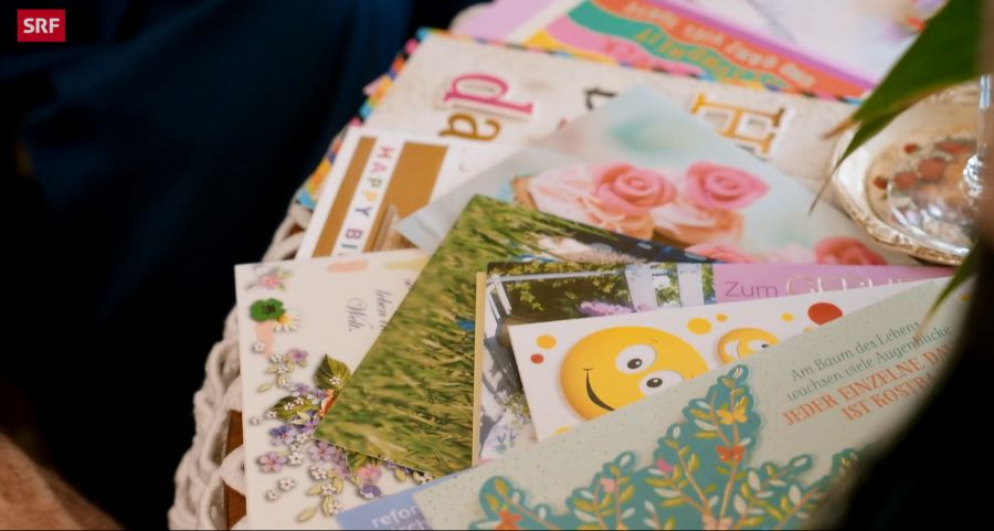 45 Geburikarten hat sie erhalten!