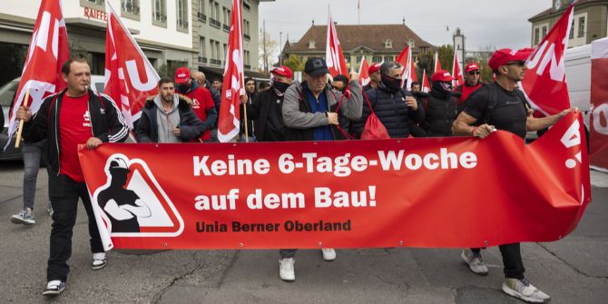 Bauarbeiter Protest Bern