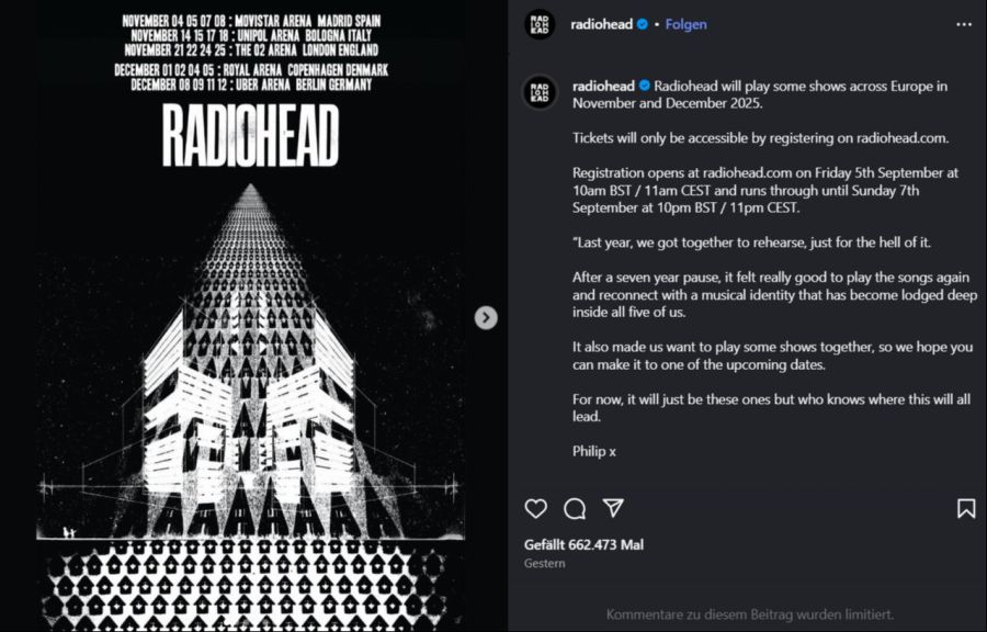 radiohead tour 2025