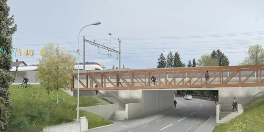 Die SBB planen den Neubau einer Bahnunterführung in Muri AG: Die Brücke soll den Weg für einen späteren Ausbau der Bahnstrecke ebnen, die Teil des europäischen Güterkorridors «Rhe...
