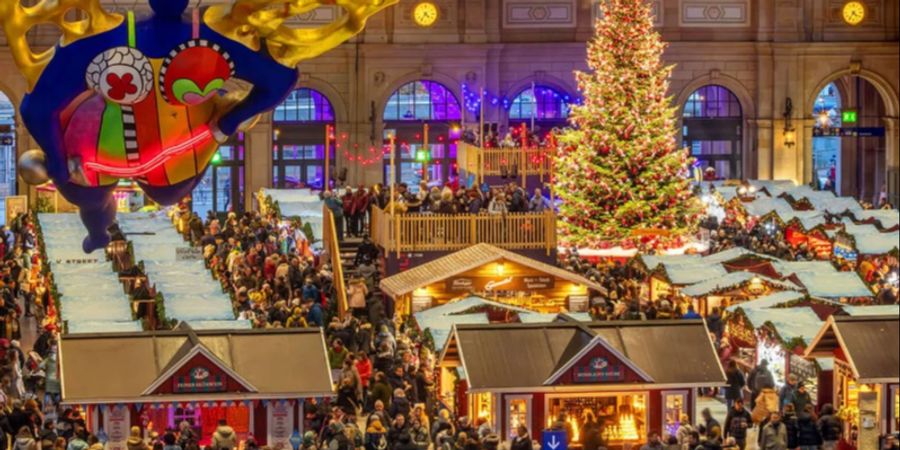 Weihnachtsmarkt Hauptbahnhof Zürich Bargeld