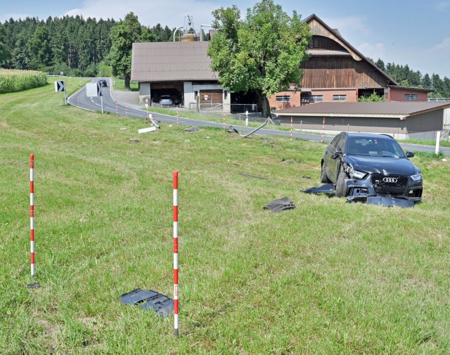In Hochdorf hat sich ein Selbstunfall ereignet.