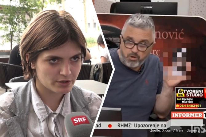 Studentin im Staatsfernsehen