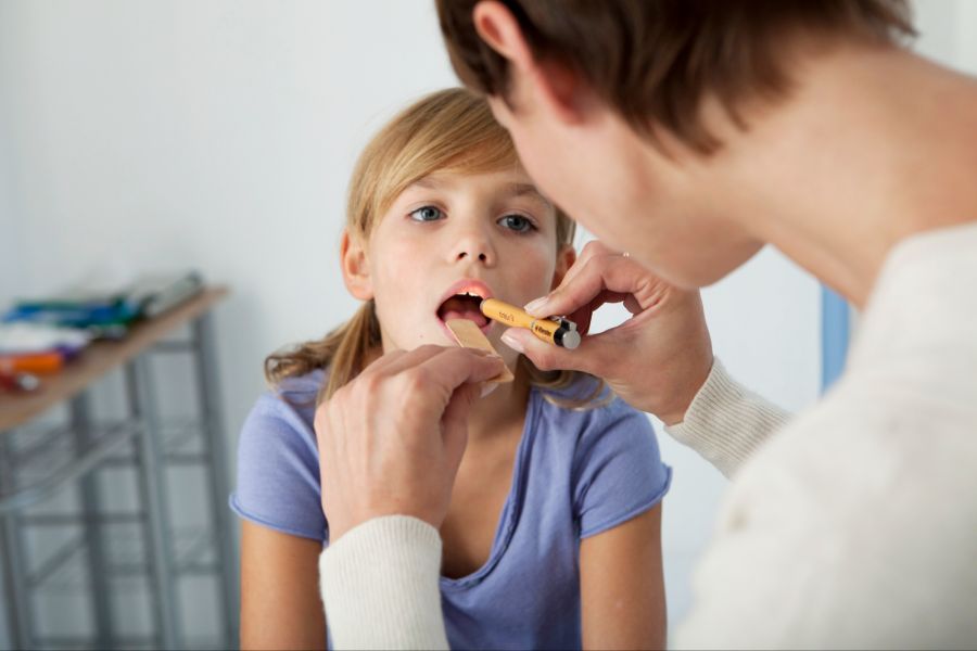 Kind, Arzt, Untersuchung, Mund