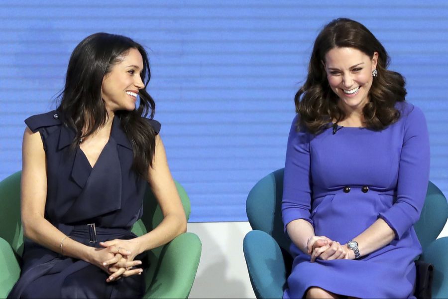 Im Jahr 2018 wirkten Meghan und Kate gar nicht so uneinig. (Archivbild)