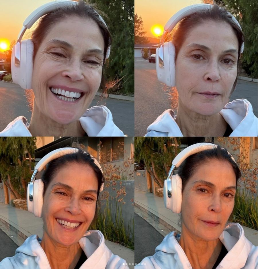 Im Sonnenuntergang: Teri Hatcher zeigt sich ungeschminkt.