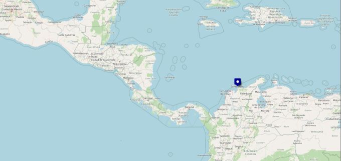 Roy Blacks Sohn lebt nun auf den Strassen von Santa Marta in Kolumbien. Karte Roy Blacks Sohn