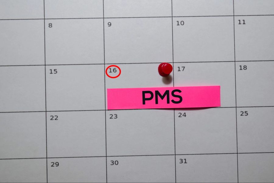 PMS im Kalender vermerkt