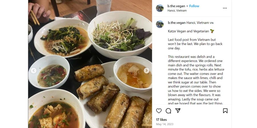 Instagram, Katze Vegan & Vegetarian Restaurant