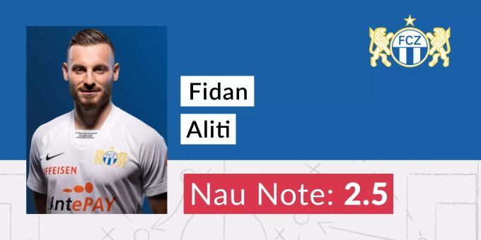 Die Note für Fidan Aliti vom FC Zürich. Fidan Aliti